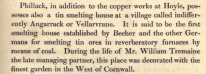 Phillack, in addition to the copper works at Hoyle, pos-  sesses also a tin smelting house at a village called indifferently Angarrack or Vellarvrane said to be first smelting house established by Becher and other Germans for smeltin Phillack, in addition to the copper works at Hoyle, pos-  sesses also a tin smelting house at a village called indifferently Angarrack or Vellarvrane said to be first smelting house established by Becher and other Germans for smeltin