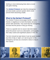 What is the Herbert Protocol? Herbert Protocl can help the emergency services locate a person quicker www.dc.police.uk/missingherbert What is the Herbert Protocol? Herbert Protocl can help the emergency services locate a person quicker www.dc.police.uk/missingherbert