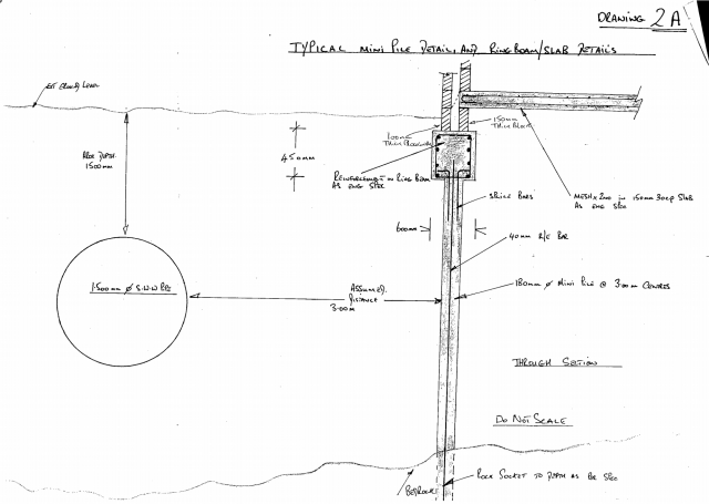 Drawing 2a Typical mini pile