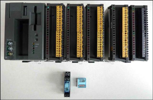 Picture 5 – The PLC controller, a miniature relay and relay in base